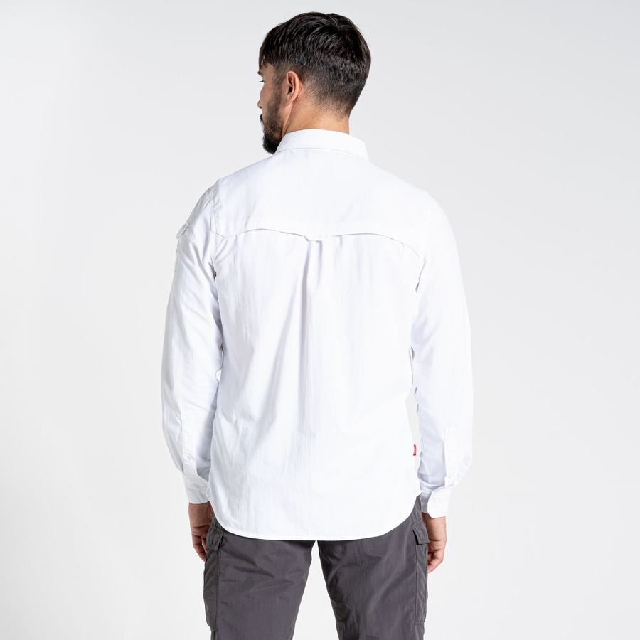 Chemises Craghoppers NosiLife Adventure II Long Sleeved Blanche Homme | GYP-7392402