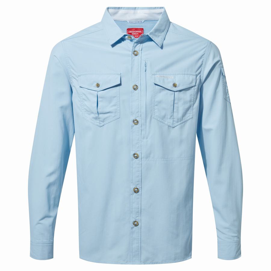 Chemises Craghoppers NosiLife Adventure II Long Sleeved Bleu Homme | PTR-3353307