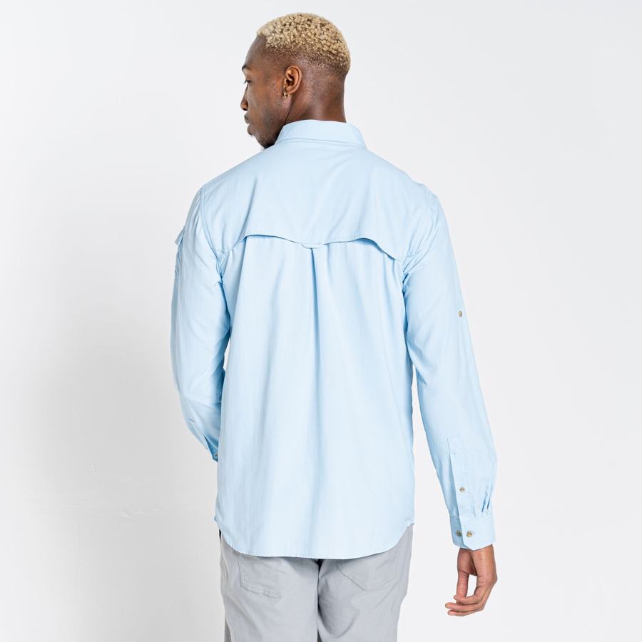 Chemises Craghoppers NosiLife Adventure II Long Sleeved Bleu Homme | PTR-3353307