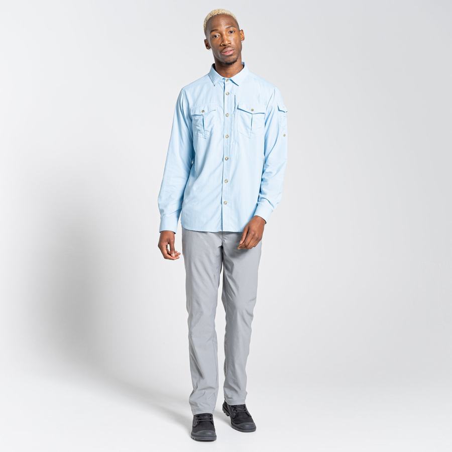 Chemises Craghoppers NosiLife Adventure II Long Sleeved Bleu Homme | PTR-3353307