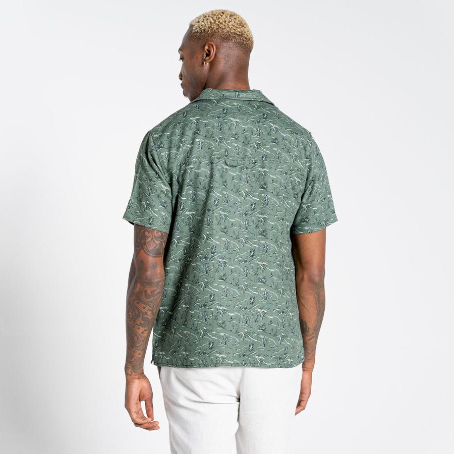 Chemises Craghoppers Nosibotanical Hula Corta Sleeved Vert Homme | OTQ-6683755