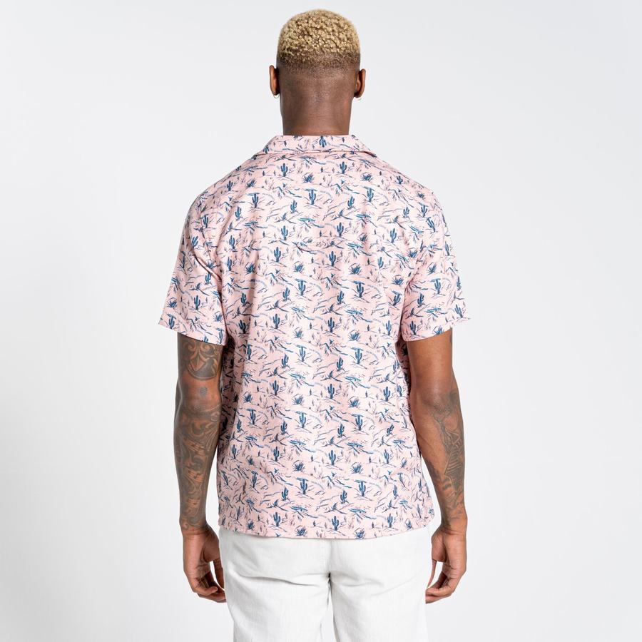 Chemises Craghoppers Nosibotanical Hula Corta Sleeved Rose Homme | LHU-5444473