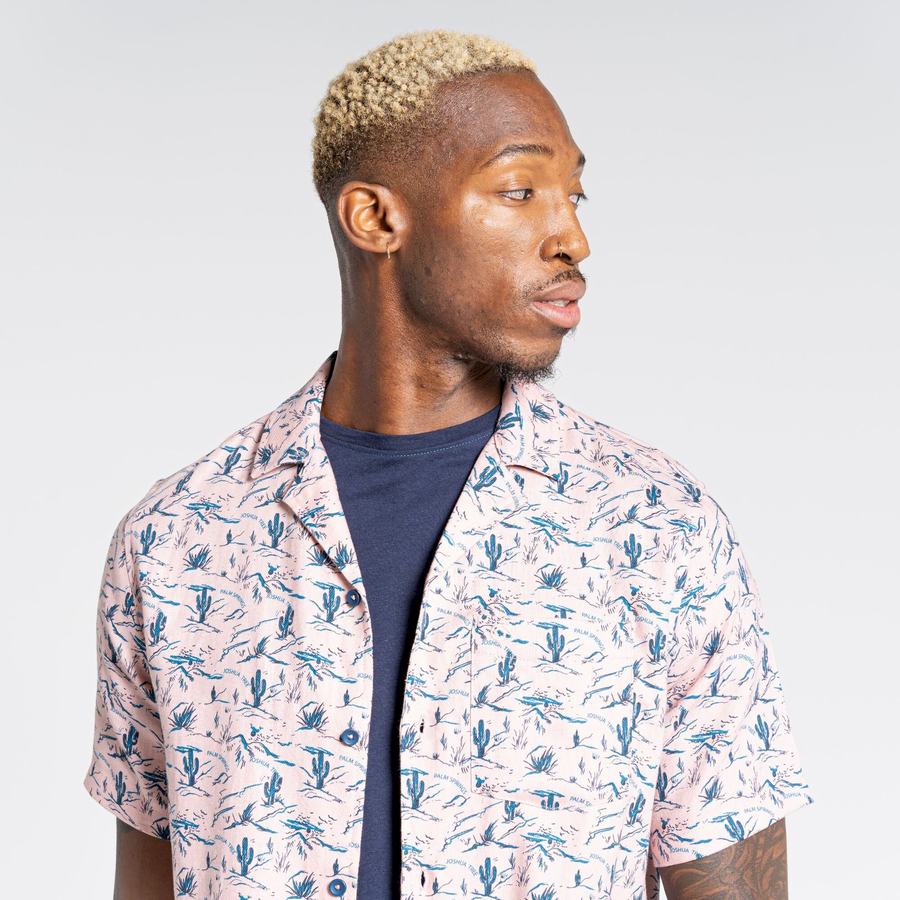 Chemises Craghoppers Nosibotanical Hula Corta Sleeved Rose Homme | LHU-5444473