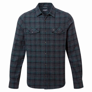 Chemises Craghoppers Kiwi IV Long Sleeved Check Noir Homme | ORW-6828676