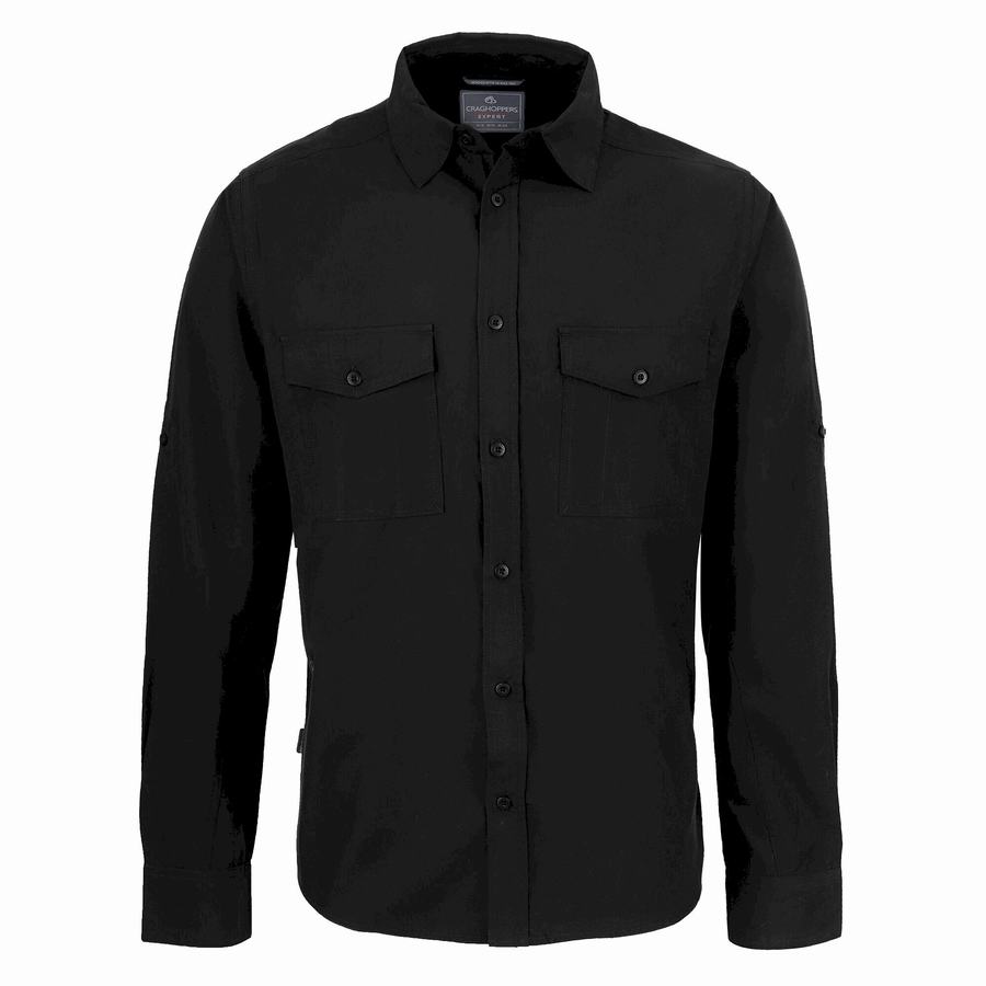 Chemises Craghoppers Expert Kiwi Long Sleeved Noir Homme | ZFQ-3366801