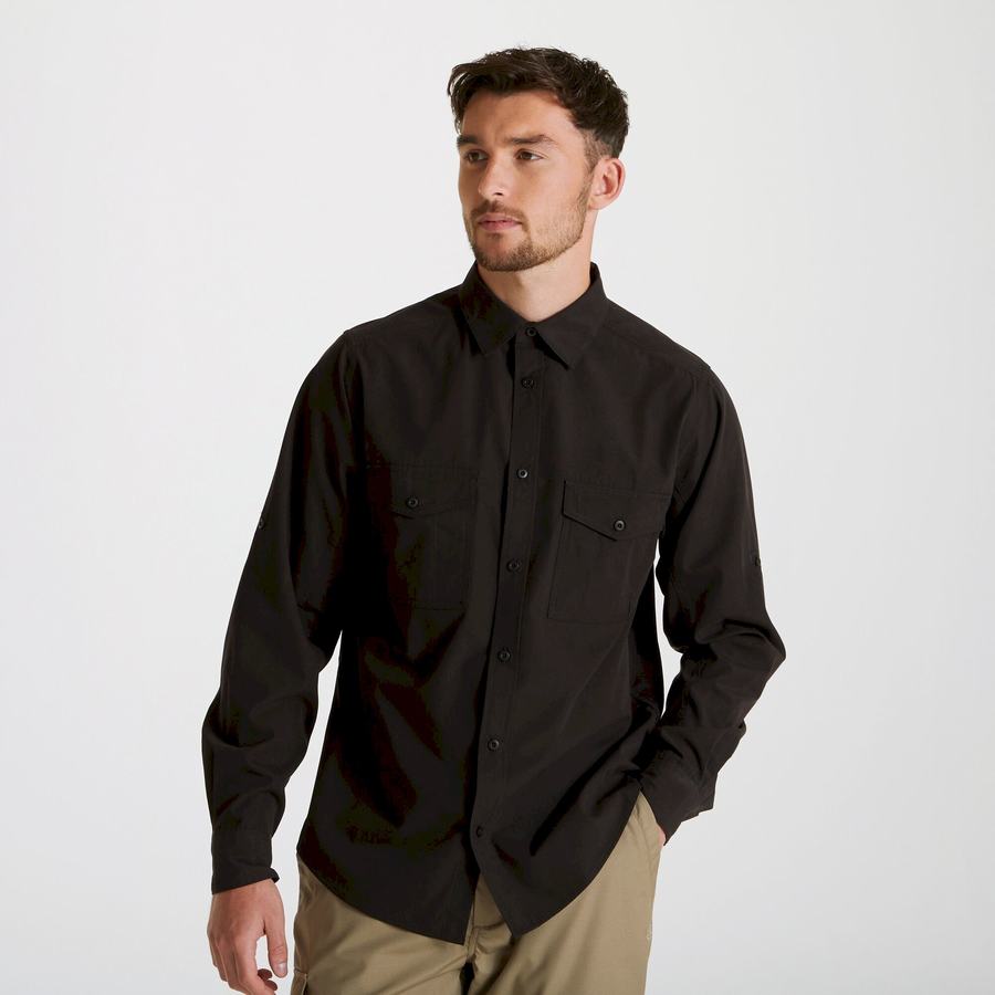 Chemises Craghoppers Expert Kiwi Long Sleeved Noir Homme | ZFQ-3366801