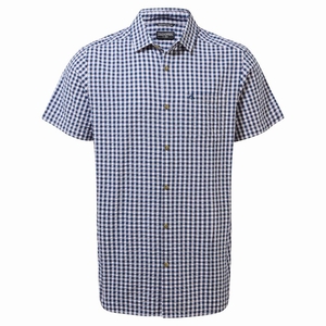 Chemises Craghoppers Centro Corta Sleeved Bleu Marine Bleu Homme | OMV-4254799