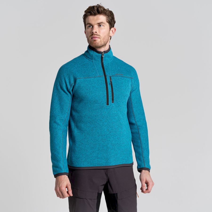 Chandails Craghoppers Torney Half Zip Bleu Homme | AMA-7850620