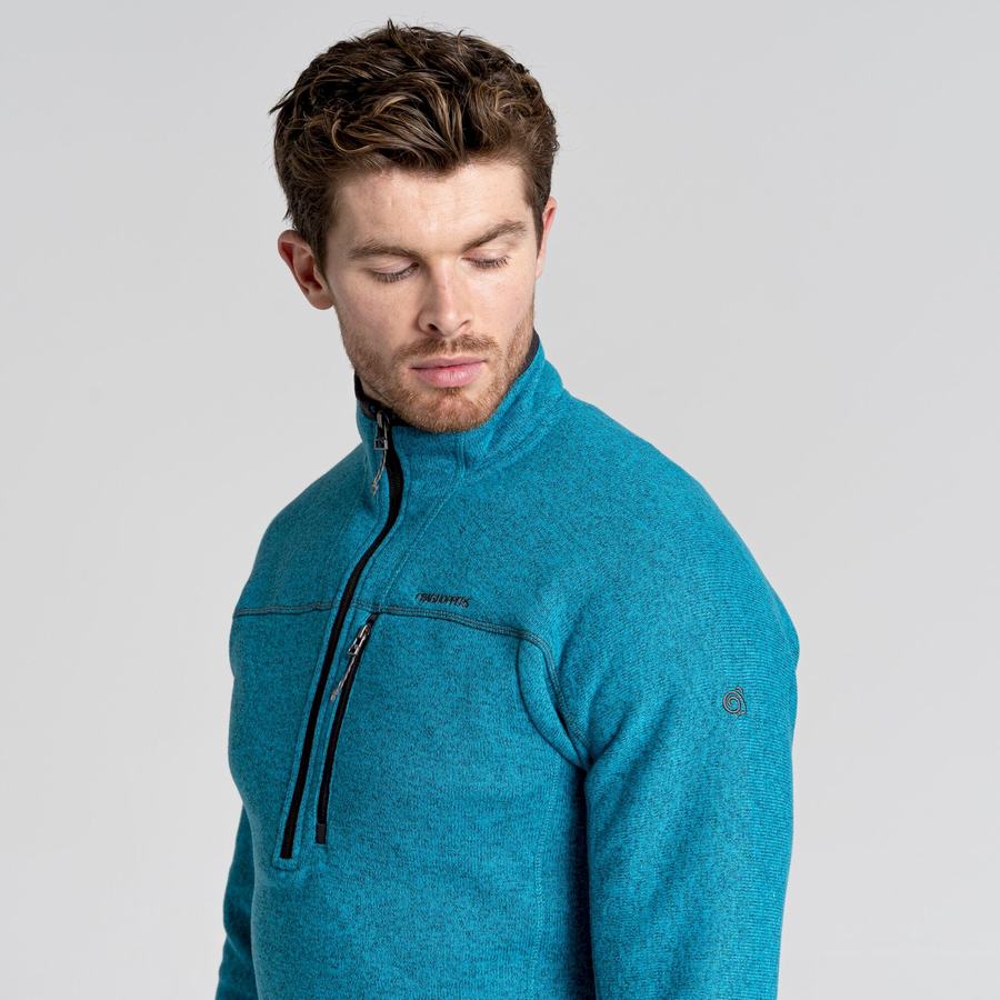 Chandails Craghoppers Torney Half Zip Bleu Homme | AMA-7850620