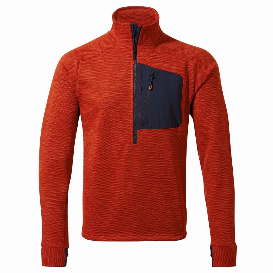 Chandails Craghoppers Tarbert Half Zip Rouge Homme | DEB-5646205