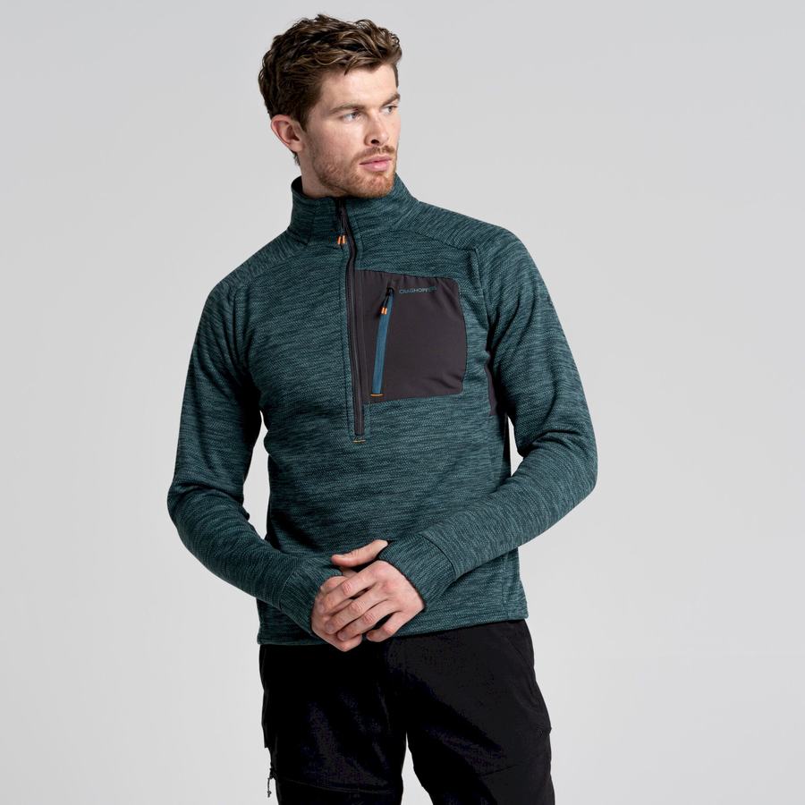 Chandails Craghoppers Tarbert Half Zip Vert Homme | ANQ-1871081