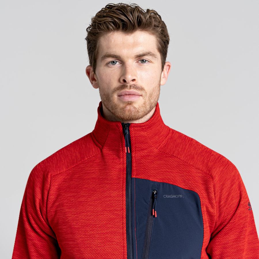 Chandails Craghoppers Tarbert Half Zip Rouge Homme | DEB-5646205