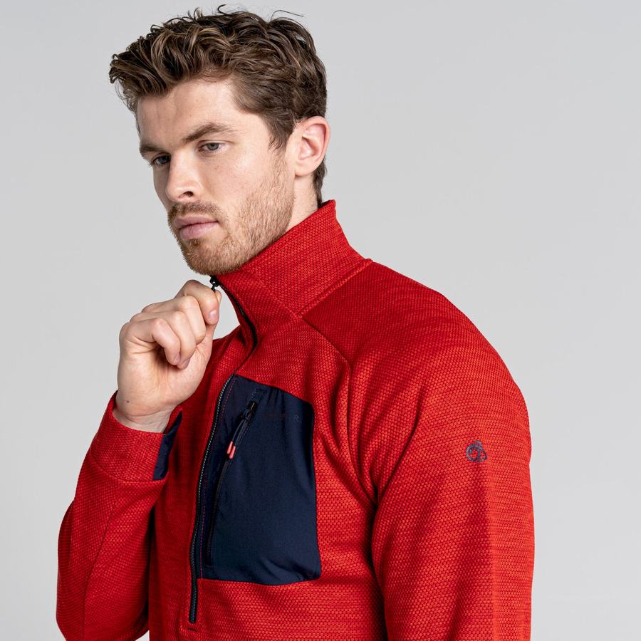 Chandails Craghoppers Tarbert Half Zip Rouge Homme | DEB-5646205