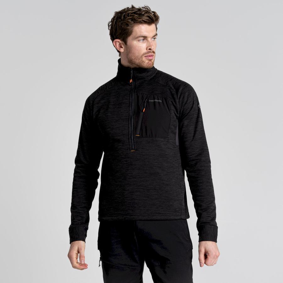 Chandails Craghoppers Tarbert Half Zip Noir Homme | DSO-5424311