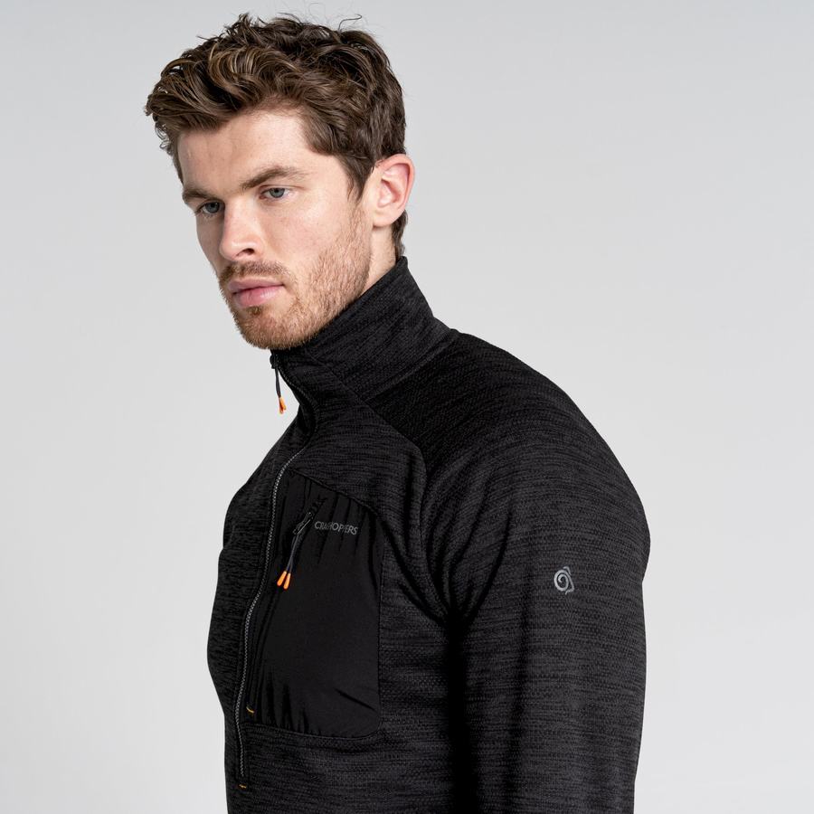 Chandails Craghoppers Tarbert Half Zip Noir Homme | DSO-5424311