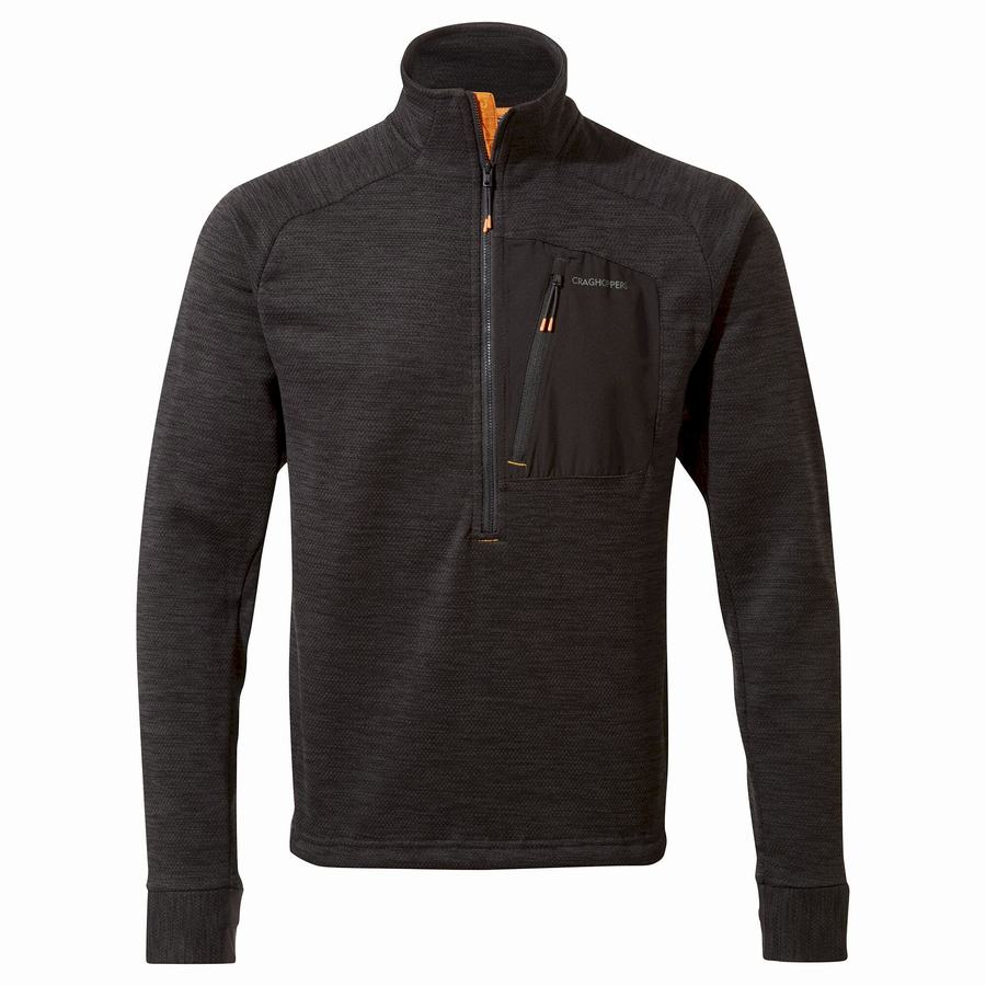 Chandails Craghoppers Tarbert Half Zip Noir Homme | DSO-5424311