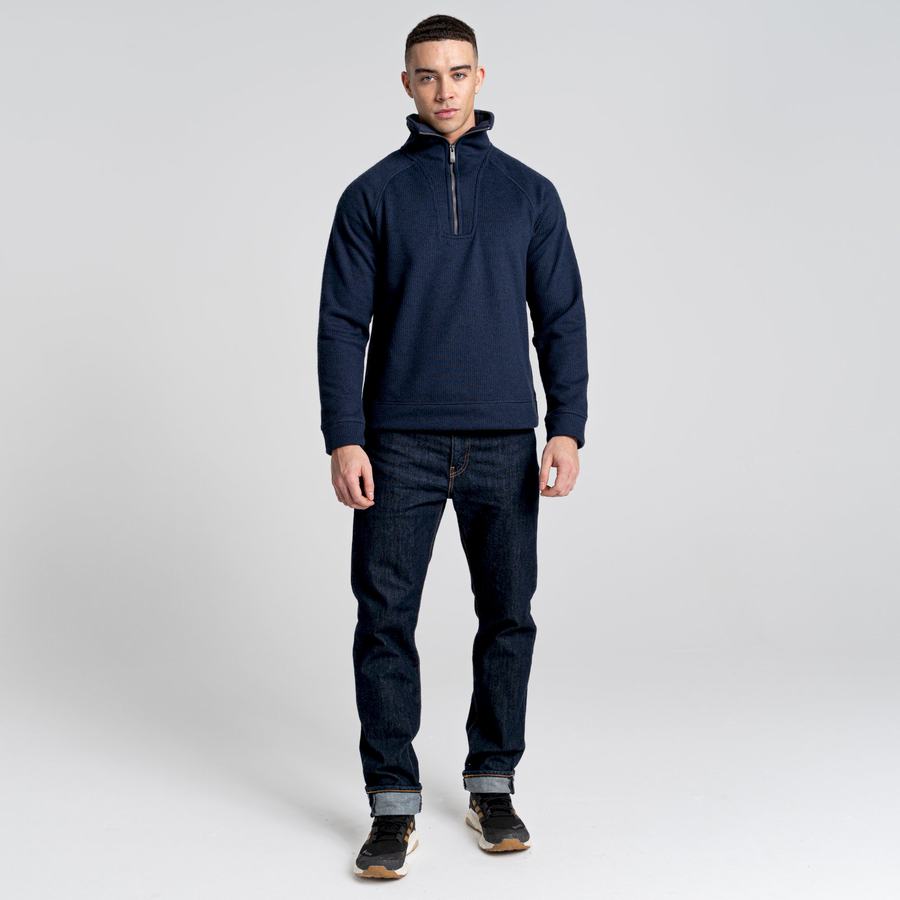 Chandails Craghoppers Logan Half Zip Bleu Bleu Marine Homme | RIU-6823118