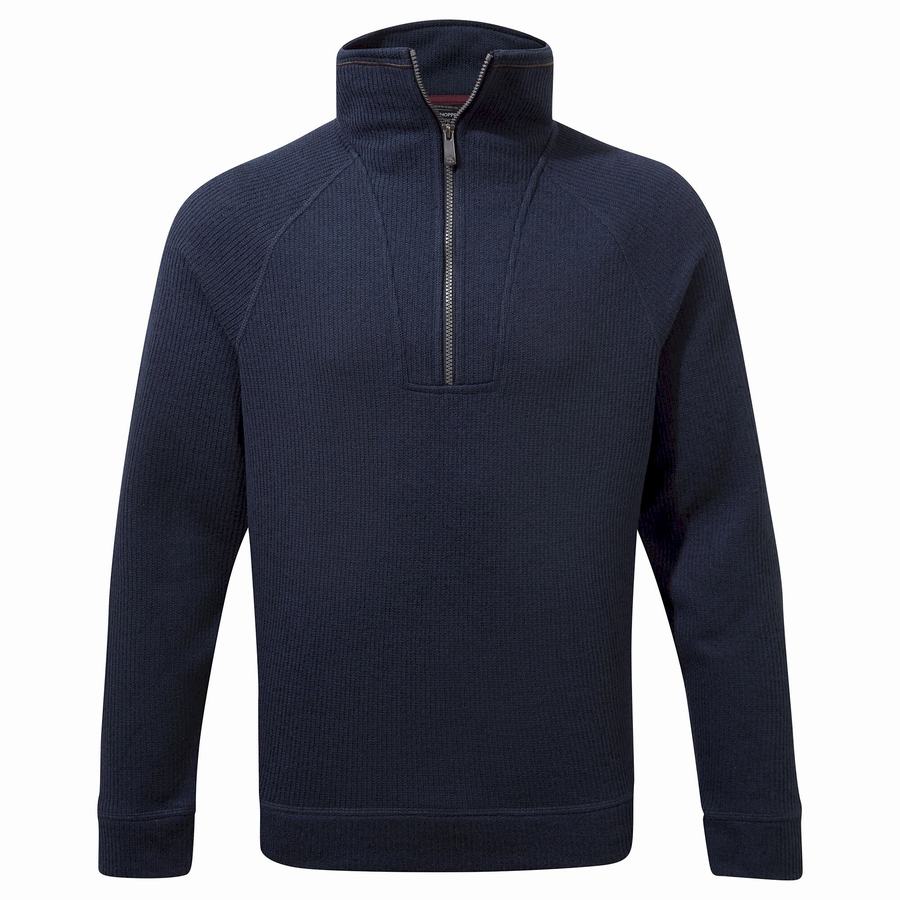 Chandails Craghoppers Logan Half Zip Bleu Bleu Marine Homme | RIU-6823118