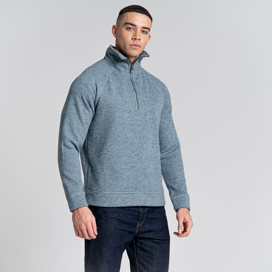 Chandails Craghoppers Logan Half Zip Bleu Homme | YXS-6938921