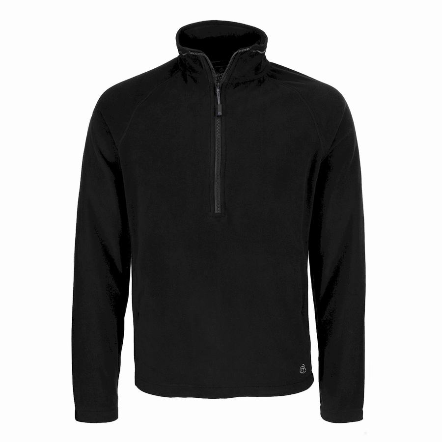 Chandails Craghoppers Expert Corey 200 Half Zip Noir Homme | XEC-4724502