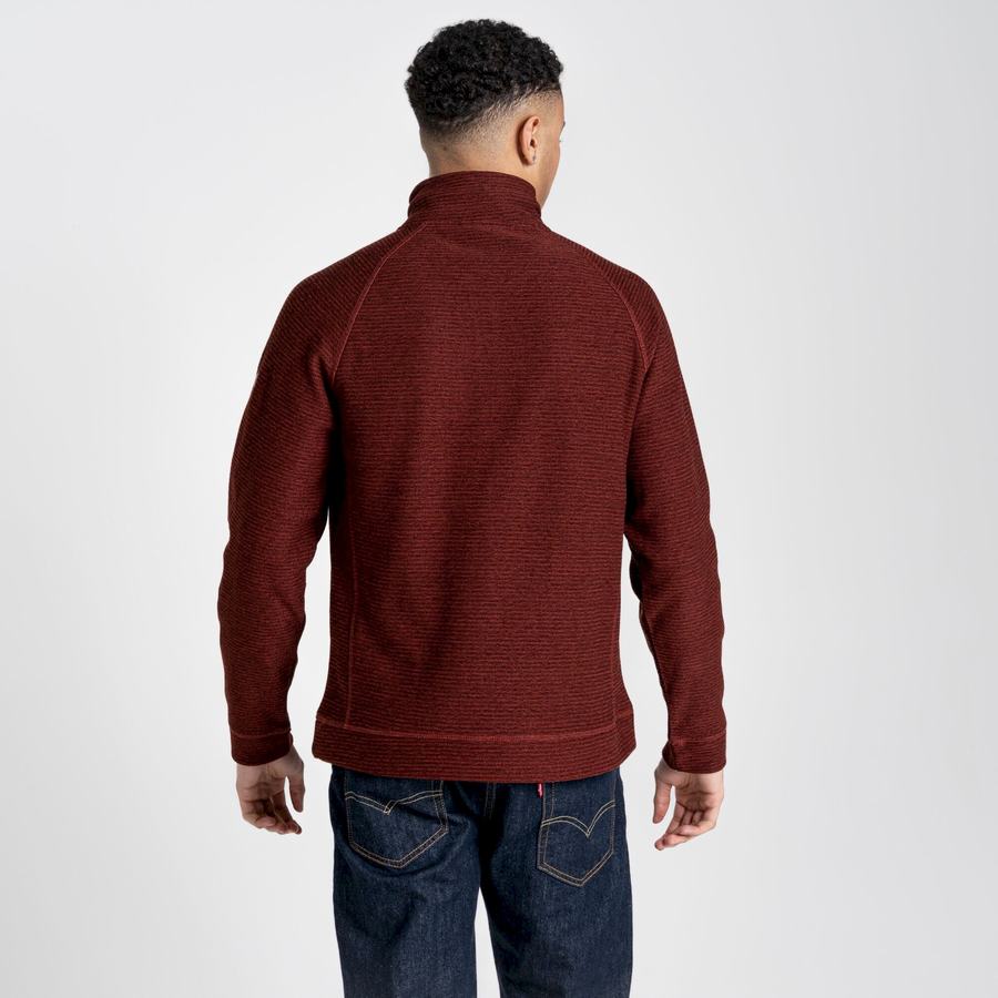 Chandails Craghoppers Elton Half Zip Rouge Foncé Homme | ADQ-0058112