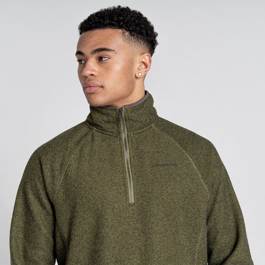 Chandails Craghoppers Durrus Half Zip Vert Olive Vert Homme | PSN-4793759