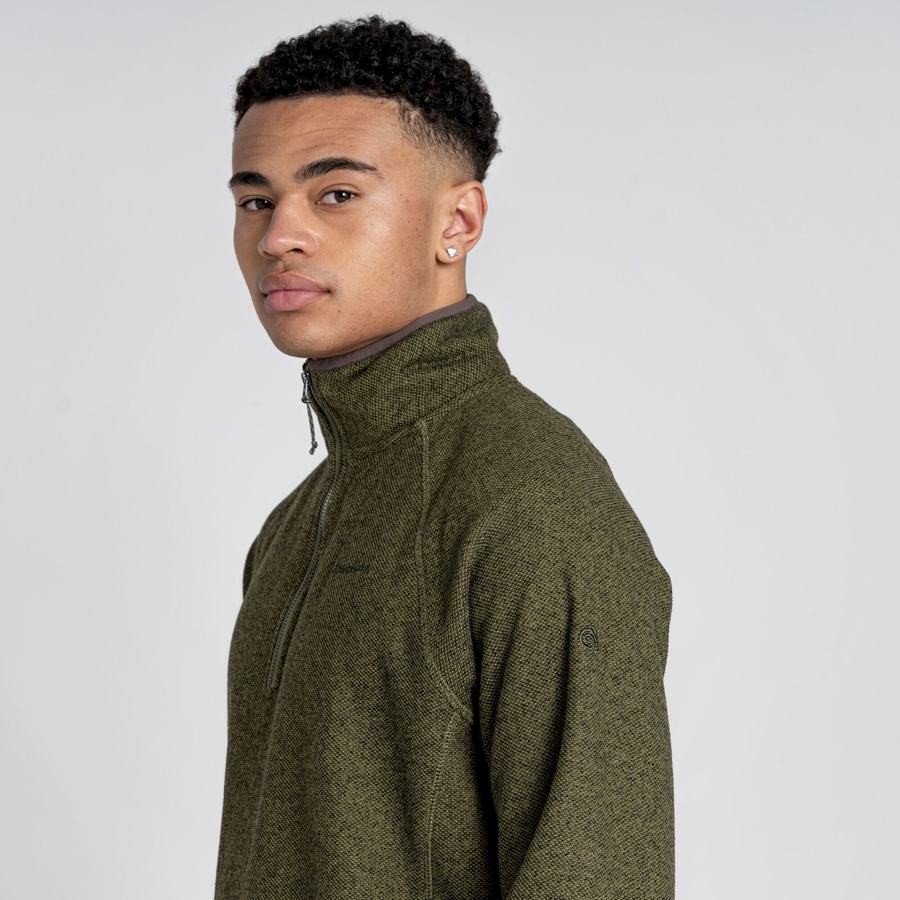 Chandails Craghoppers Durrus Half Zip Vert Olive Vert Homme | PSN-4793759