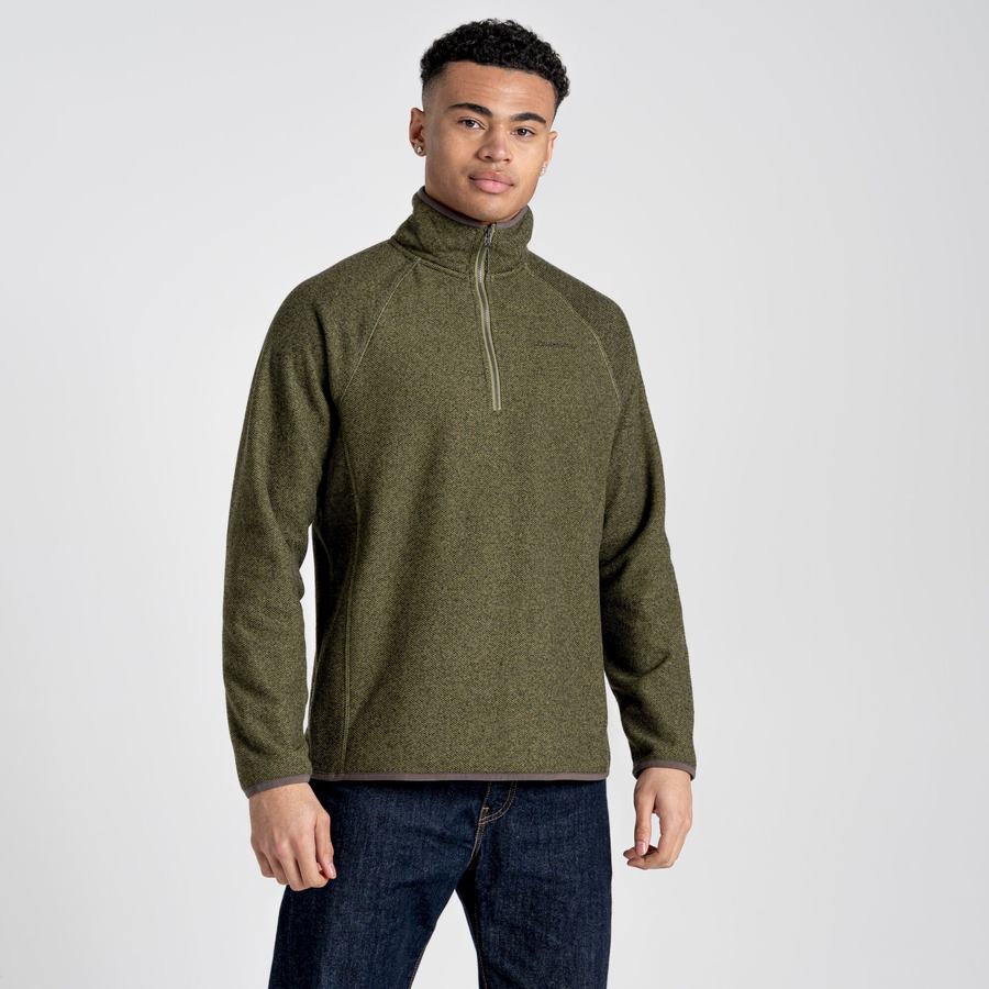 Chandails Craghoppers Durrus Half Zip Vert Olive Vert Homme | PSN-4793759