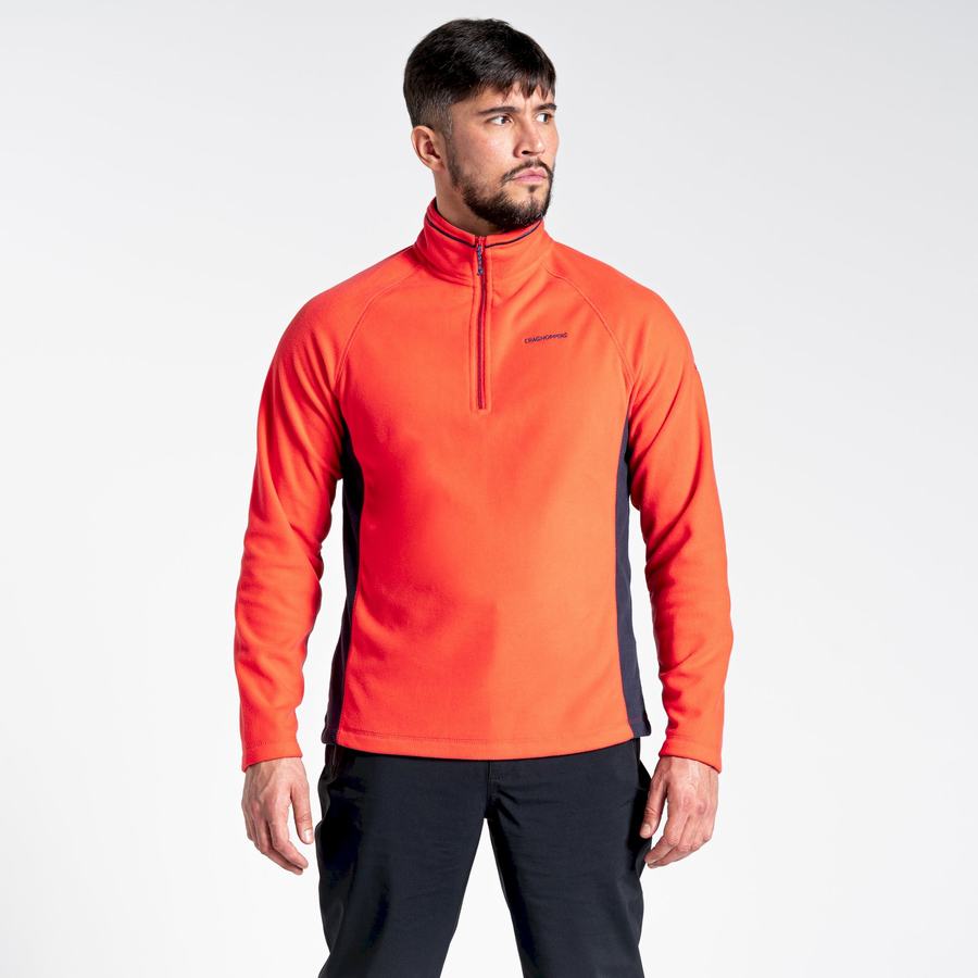 Chandails Craghoppers Corey Half Zip Orange Rouge Bleu Marine Homme | SZD-7692760