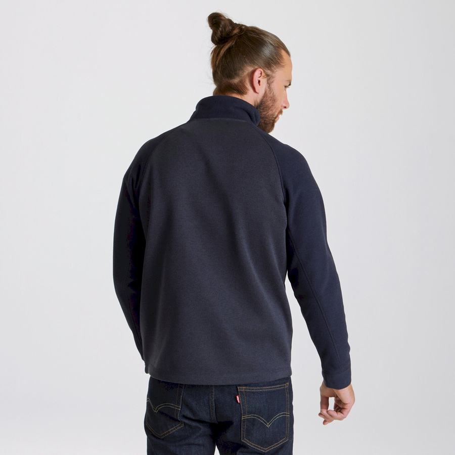 Chandails Craghoppers Barker Half Zip Grise Bleu Homme | JZR-7641686