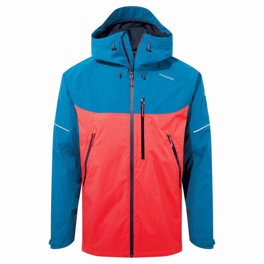 Vestes Craghoppers Imperméables Dynamic Bleu Marine Bleu Orange Rouge Homme | BZH-8721643