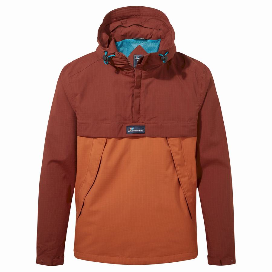 Vestes Craghoppers Imperméables Anderson Cagoule Rouge Orange Homme | IWO-8769019