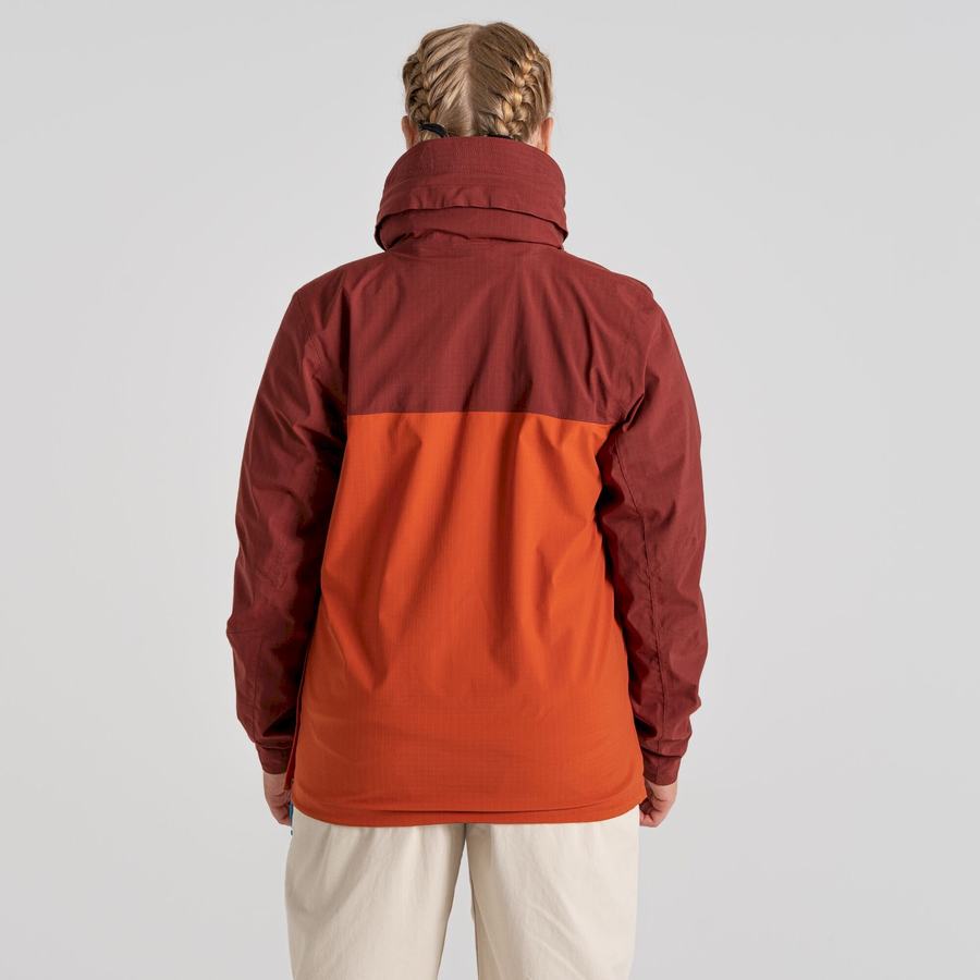 Vestes Craghoppers Imperméables Anderson Cagoule Rouge Orange Homme | IWO-8769019