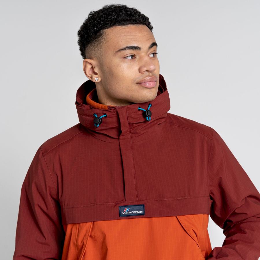 Vestes Craghoppers Imperméables Anderson Cagoule Rouge Orange Homme | IWO-8769019