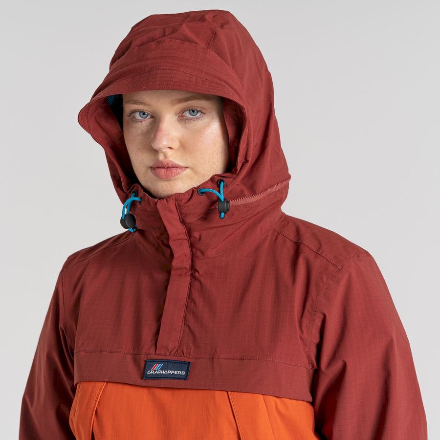 Vestes Craghoppers Imperméables Anderson Cagoule Rouge Orange Homme | IWO-8769019