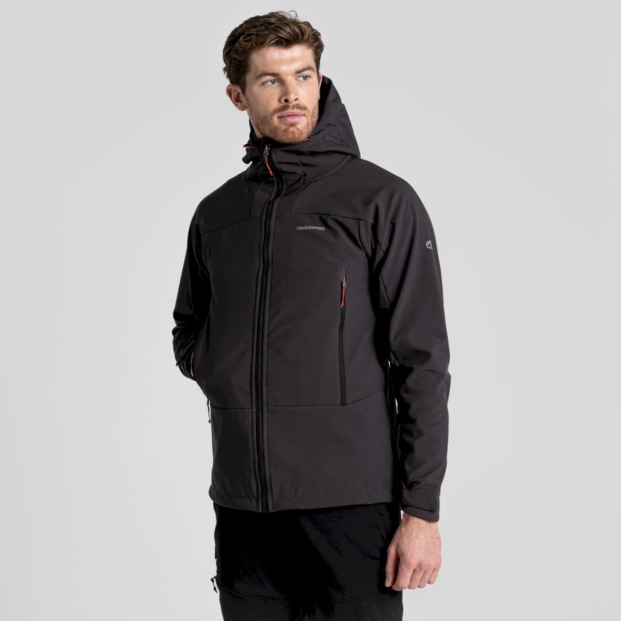 Vestes Craghoppers Tripp Encapuchonné Noir Homme | XXB-5000048