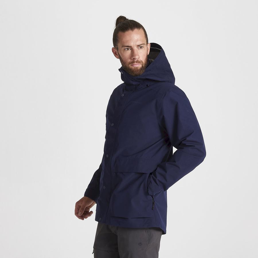 Vestes Craghoppers Talo GORE-TEX Bleu Bleu Marine Homme | OFL-5206187