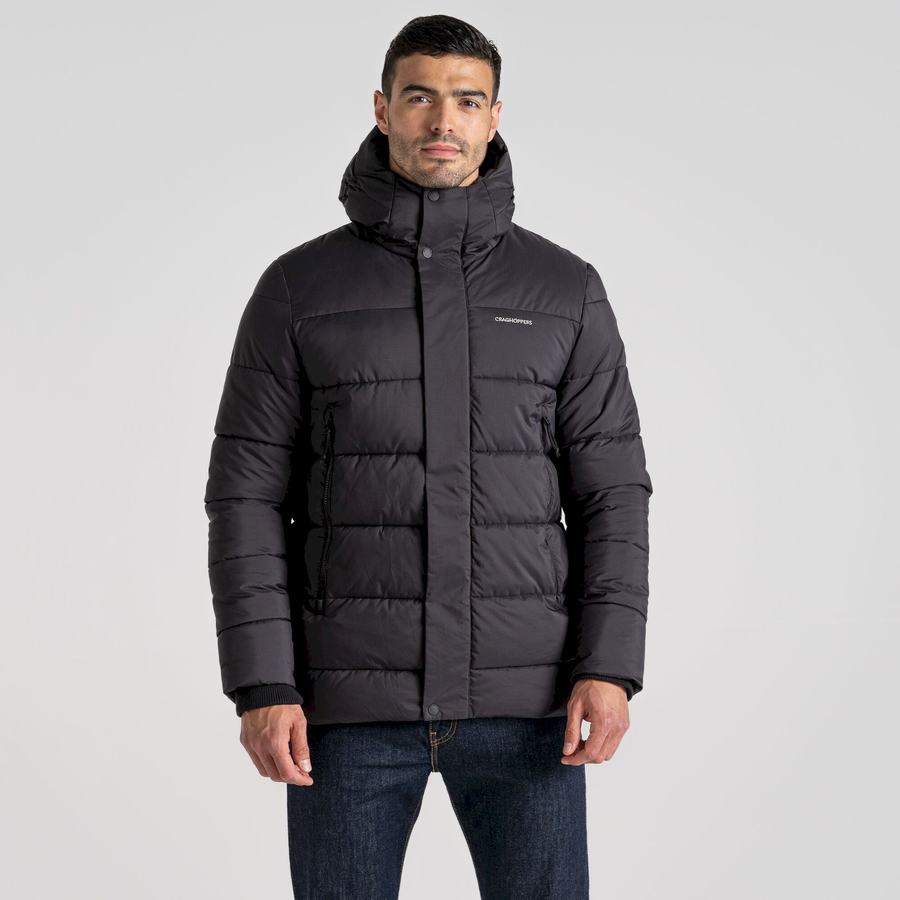 Vestes Craghoppers Sutherland Insulated Encapuchonné Noir Homme | TUU-2857992