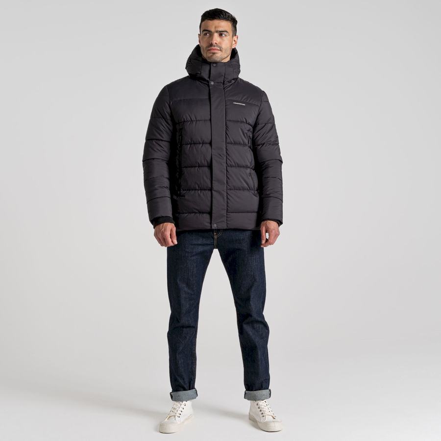 Vestes Craghoppers Sutherland Insulated Encapuchonné Noir Homme | TUU-2857992