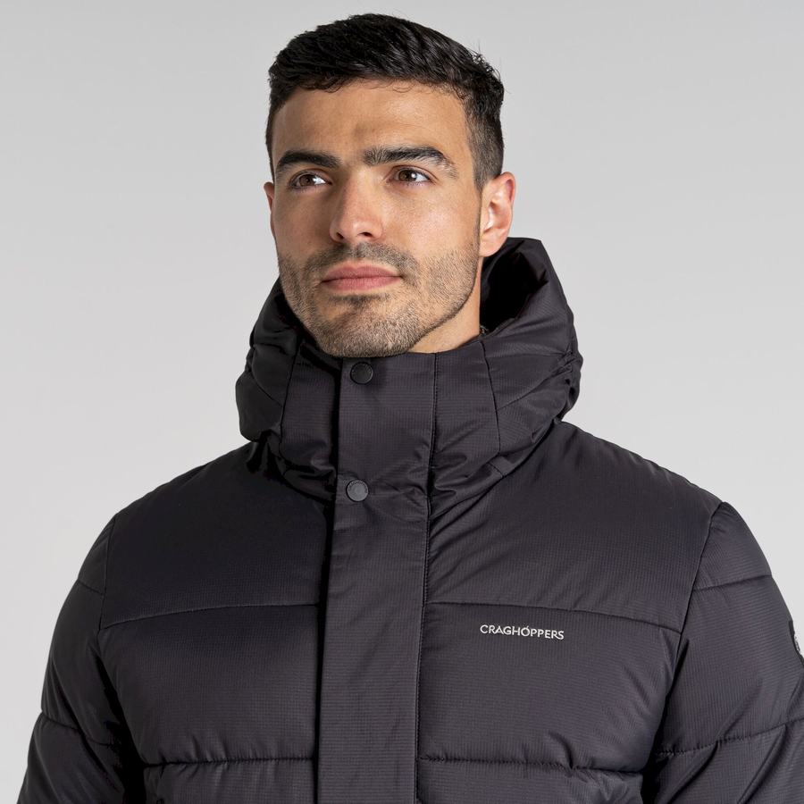 Vestes Craghoppers Sutherland Insulated Encapuchonné Noir Homme | TUU-2857992