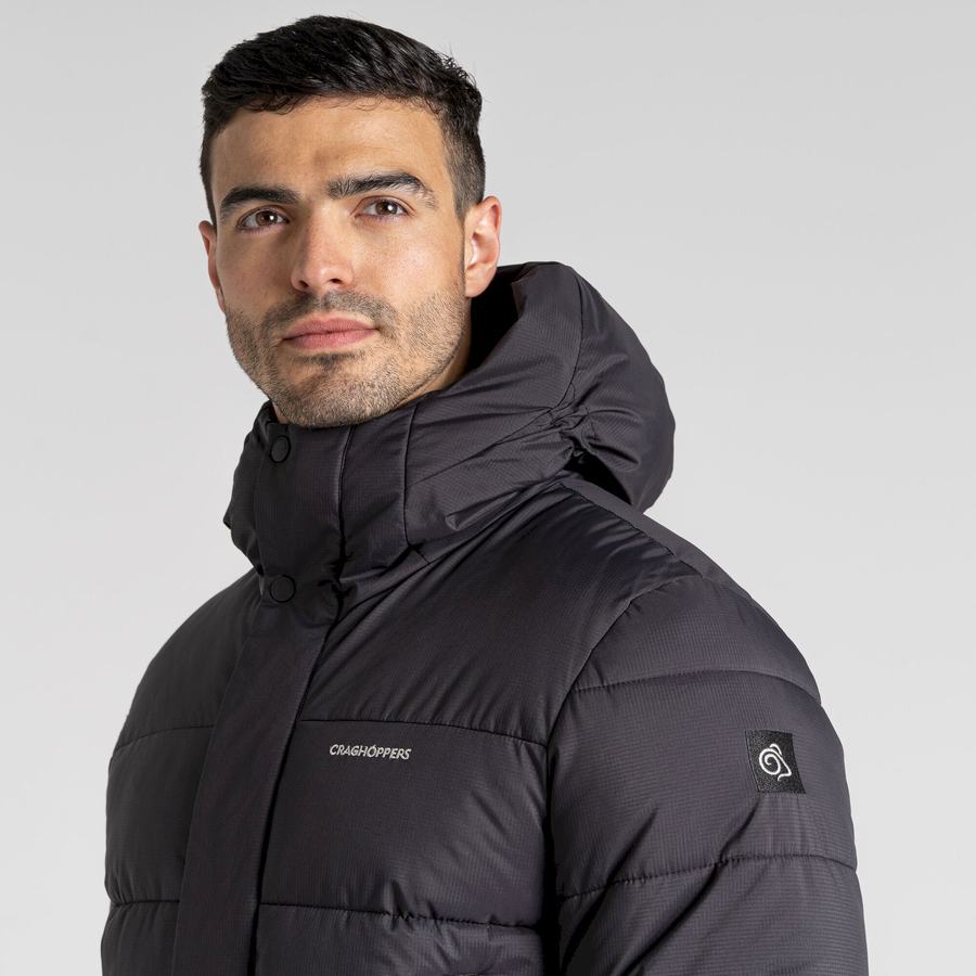 Vestes Craghoppers Sutherland Insulated Encapuchonné Noir Homme | TUU-2857992