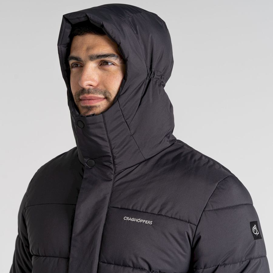 Vestes Craghoppers Sutherland Insulated Encapuchonné Noir Homme | TUU-2857992