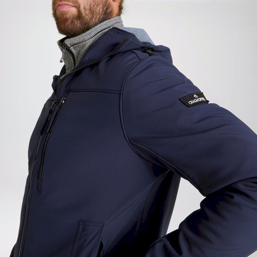 Vestes Craghoppers Oswin Insulated Encapuchonné Bleu Bleu Marine Homme | AKQ-8202003