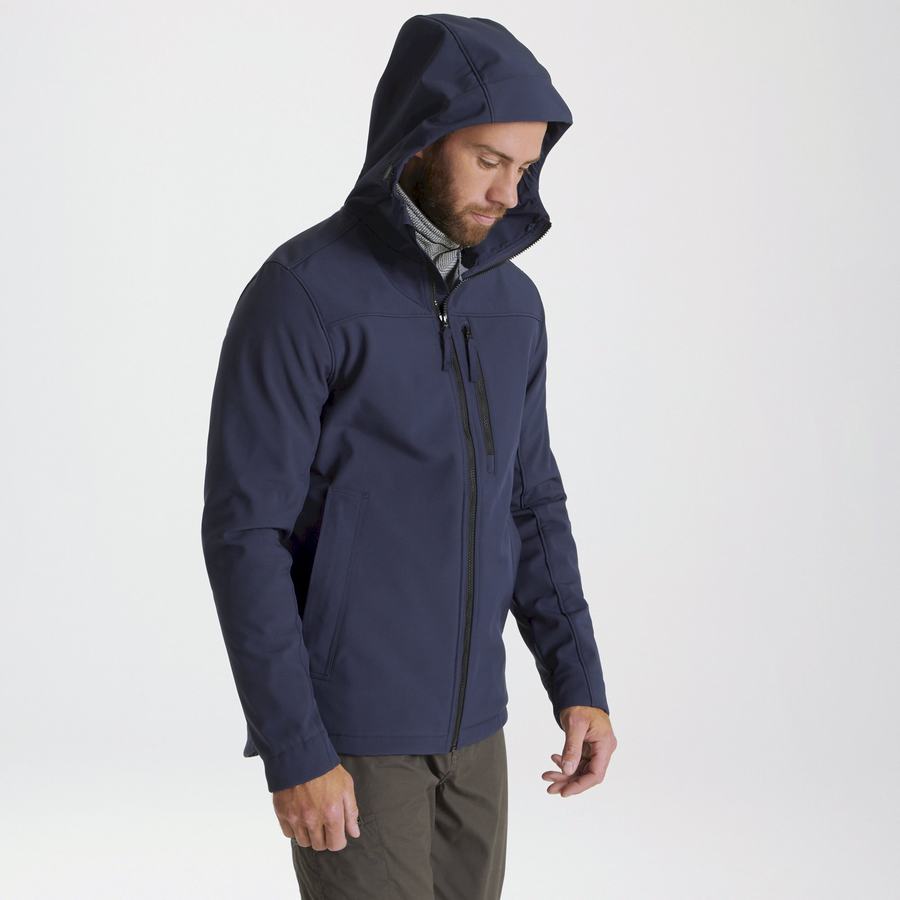 Vestes Craghoppers Oswin Insulated Encapuchonné Bleu Bleu Marine Homme | AKQ-8202003