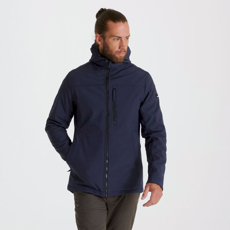 Vestes Craghoppers Oswin Insulated Encapuchonné Bleu Bleu Marine Homme | AKQ-8202003