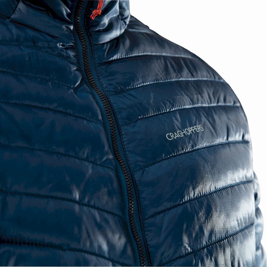 Vestes Craghoppers Insulated ExpoLite Encapuchonné Bleu Marine Bleu Homme | GLV-0543391