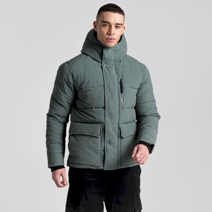 Vestes Craghoppers Dunbeath Insulated Encapuchonné Vert Homme | SEQ-7801488