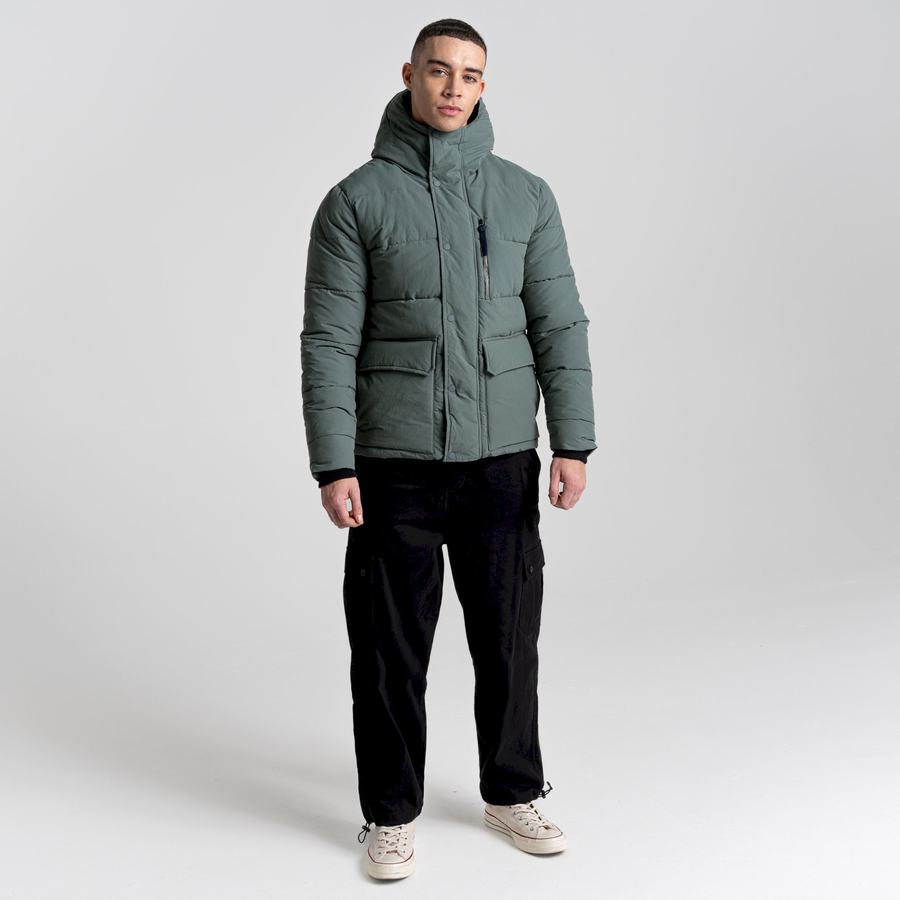 Vestes Craghoppers Dunbeath Insulated Encapuchonné Vert Homme | SEQ-7801488