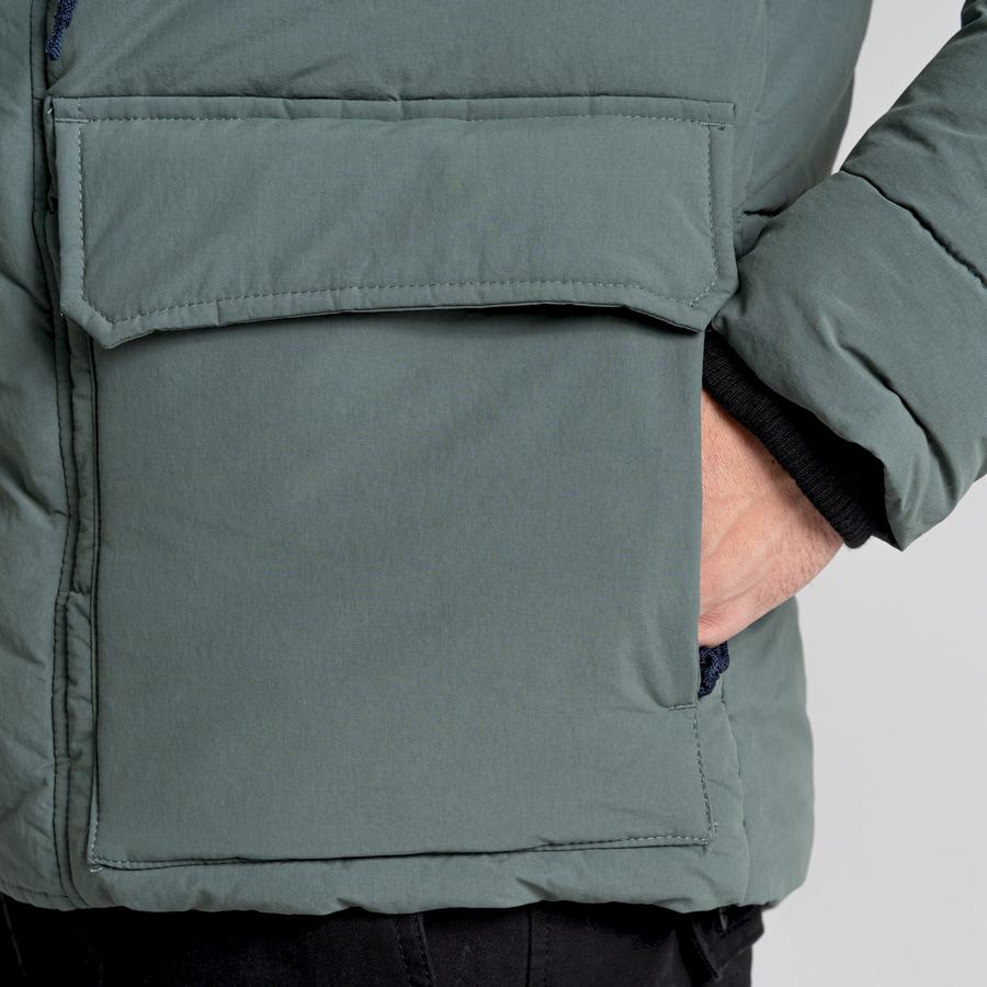 Vestes Craghoppers Dunbeath Insulated Encapuchonné Vert Homme | SEQ-7801488