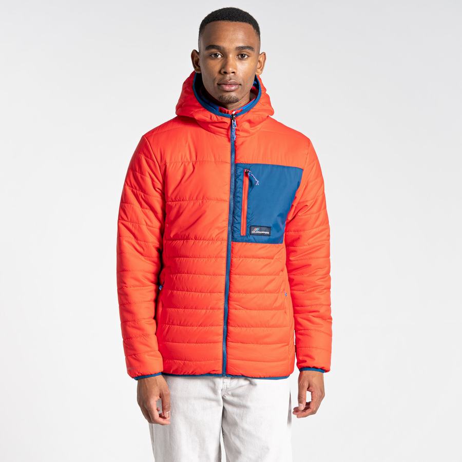 Vestes Craghoppers Cameo CompressLite Encapuchonné Orange Rouge Homme | OXL-4930051